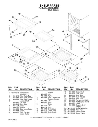 SHELF PARTS