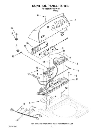 CONTROL PANEL PARTS