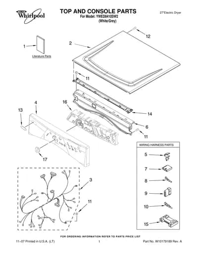 TOP AND CONSOLE PARTS