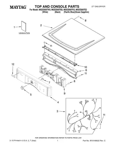 TOP AND CONSOLE PARTS