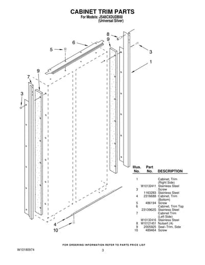 CABINET TRIM PARTS