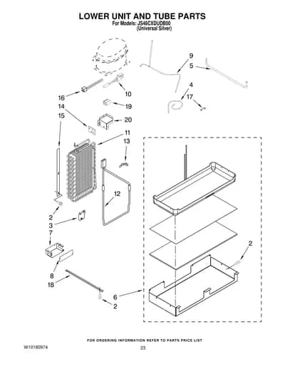 LOWER UNIT AND TUBE PARTS
