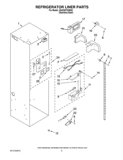 REFRIGERATOR LINER PARTS