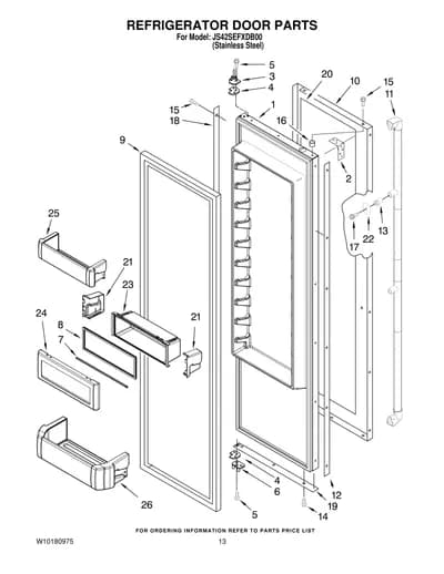 REFRIGERATOR DOOR PARTS