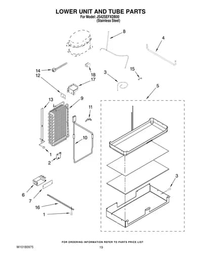 LOWER UNIT AND TUBE PARTS