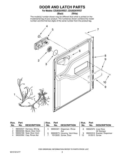 DOOR AND LATCH PARTS