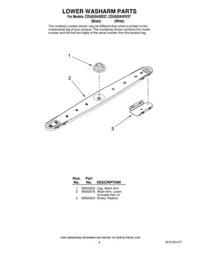 LOWER WASHARM PARTS