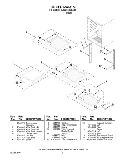 SHELF PARTS