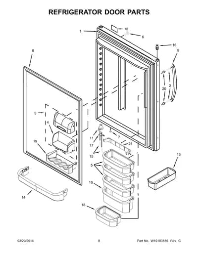 REFRIGERATOR DOOR PARTS