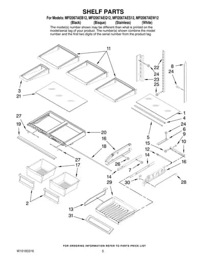 SHELF PARTS