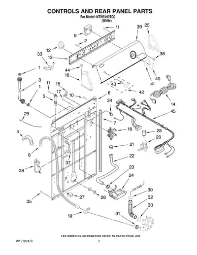 CONTROLS AND REAR PANEL PARTS