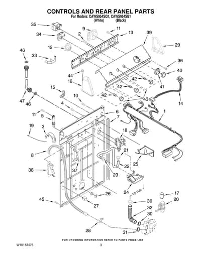 CONTROLS AND REAR PANEL PARTS