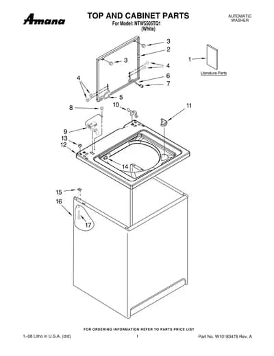 TOP AND CABINET PARTS