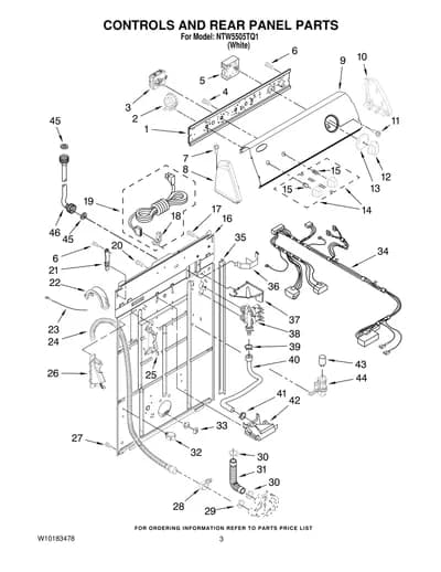 CONTROLS AND REAR PANEL PARTS