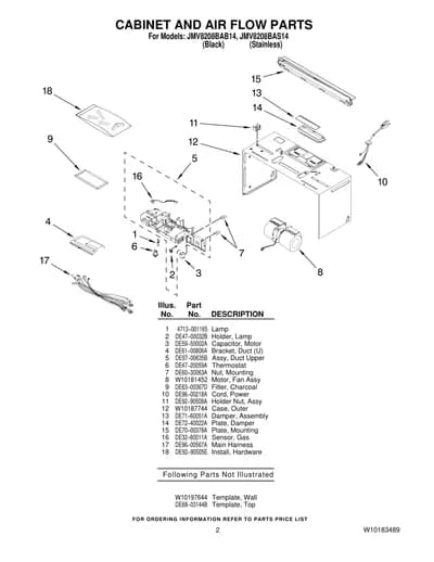 CABINET AND AIR FLOW PARTS