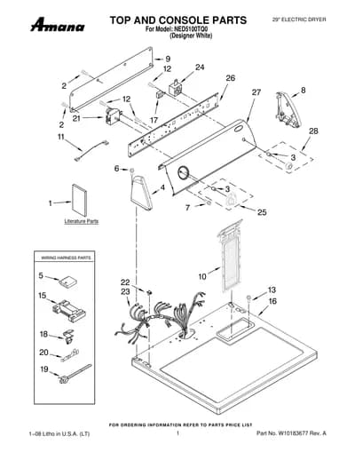 TOP AND CONSOLE PARTS