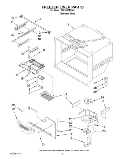 FREEZER LINER PARTS