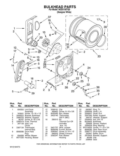 BULKHEAD PARTS