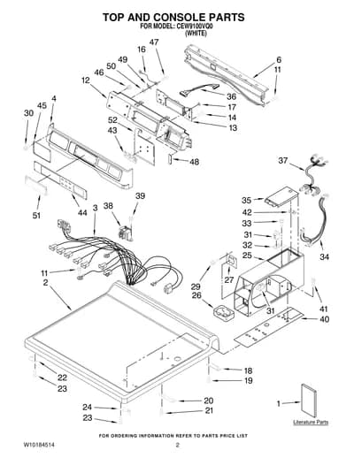 TOP AND CONSOLE PARTS