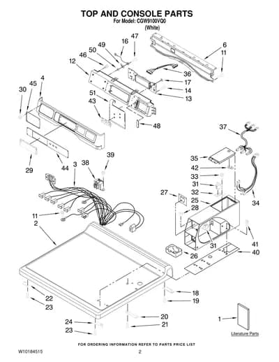 TOP AND CONSOLE PARTS