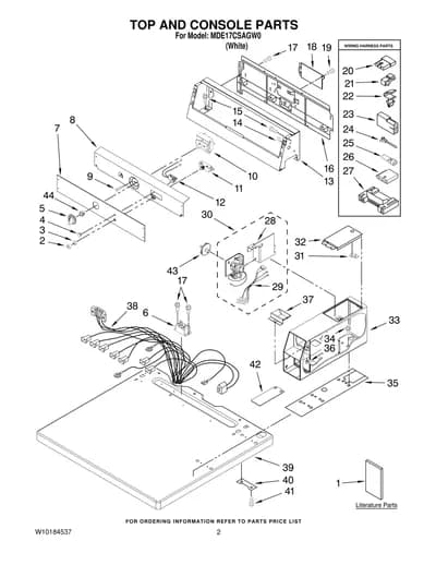 TOP AND CONSOLE PARTS
