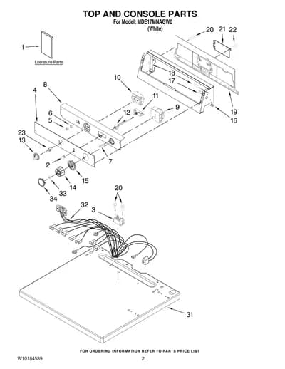 TOP AND CONSOLE PARTS