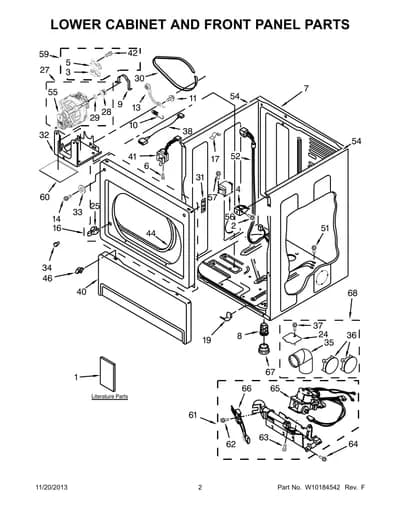 LOWER CABINET AND FRONT PANEL PARTS