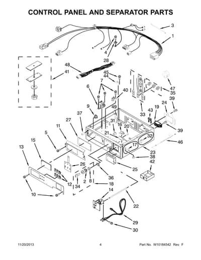 CONTROL PANEL AND SEPARATOR PARTS