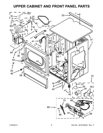 UPPER CABINET AND FRONT PANEL PARTS