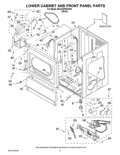 LOWER CABINET AND FRONT PANEL PARTS