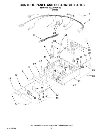 CONTROL PANEL AND SEPARATOR PARTS