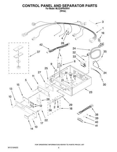 CONTROL PANEL AND SEPARATOR PARTS