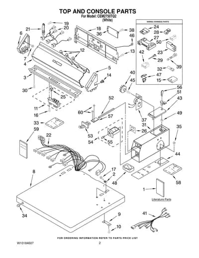 TOP AND CONSOLE PARTS