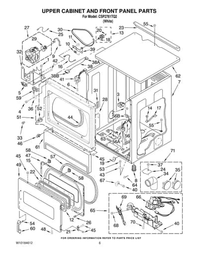 UPPER CABINET AND FRONT PANEL PARTS