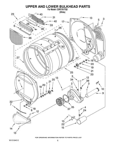 UPPER AND LOWER BULKHEAD PARTS