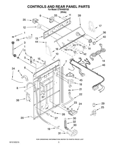 CONTROLS AND REAR PANEL PARTS