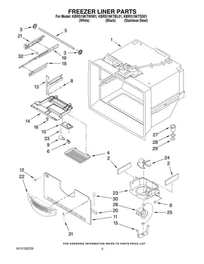 FREEZER LINER PARTS