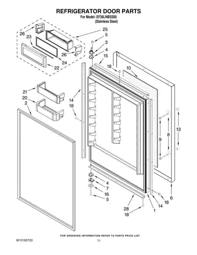 REFRIGERATOR DOOR PARTS