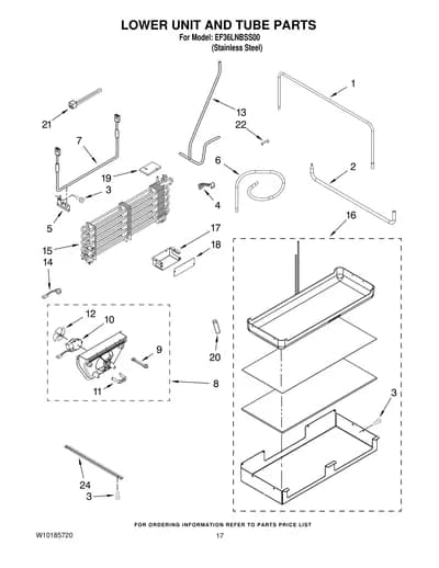 LOWER UNIT AND TUBE PARTS