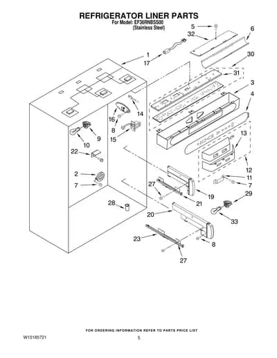 REFRIGERATOR LINER PARTS