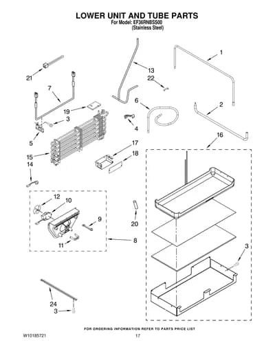 LOWER UNIT AND TUBE PARTS