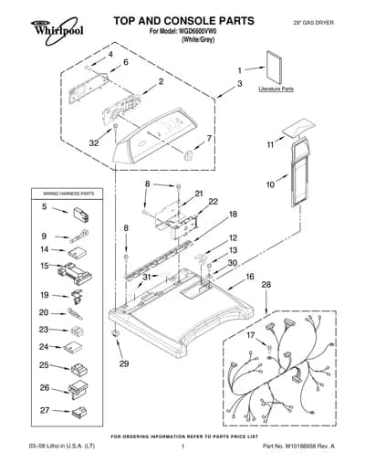 TOP AND CONSOLE PARTS