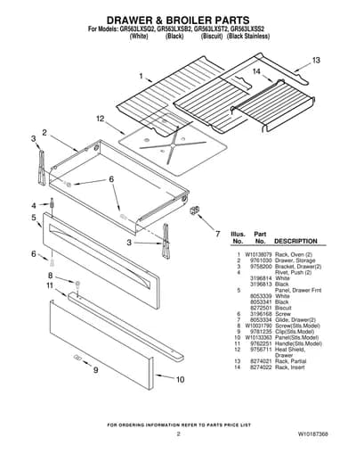 DRAWER & BROILER PARTS