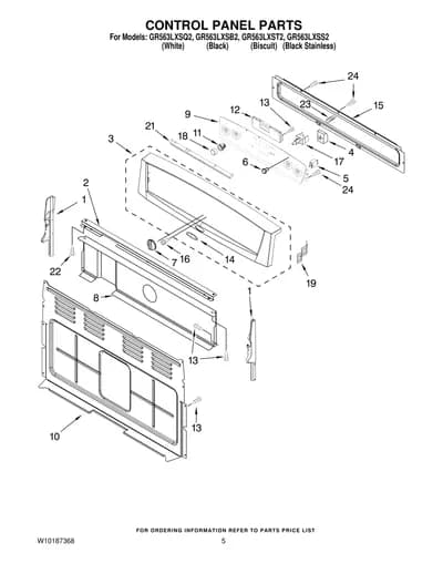 CONTROL PANEL PARTS