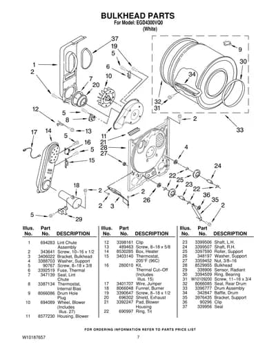 BULKHEAD PARTS