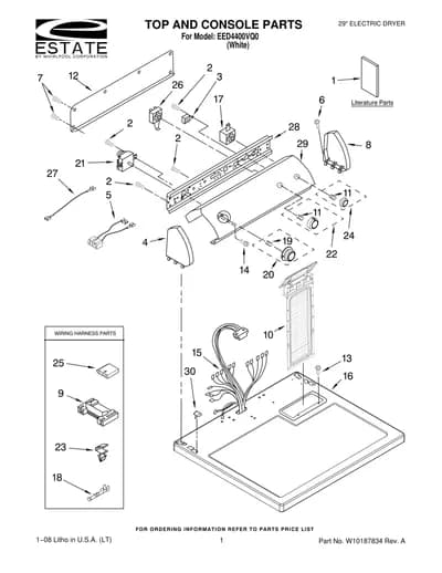 TOP AND CONSOLE PARTS