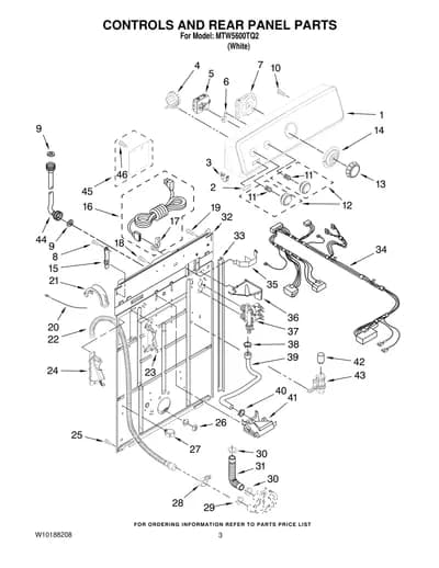 CONTROLS AND REAR PANEL PARTS
