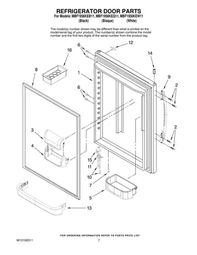 REFRIGERATOR DOOR PARTS