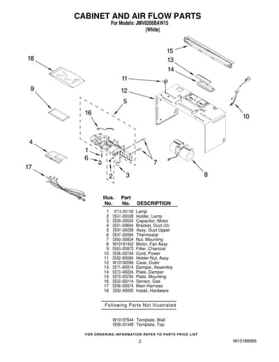 CABINET AND AIR FLOW PARTS