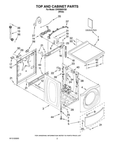 TOP AND CABINET PARTS